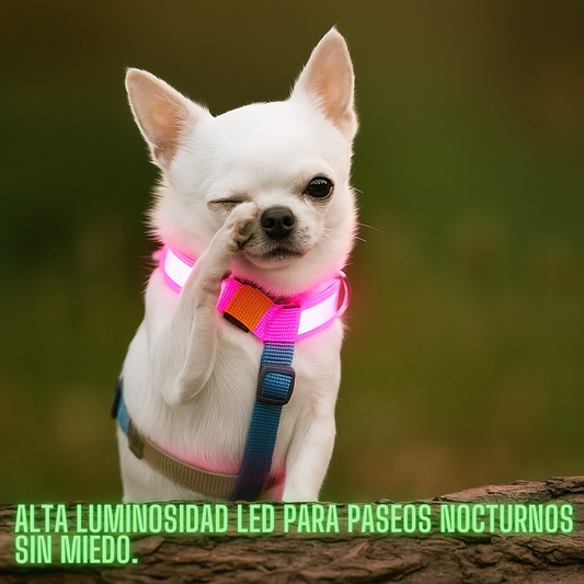 Collar LED Recargable con 3 modos de luz