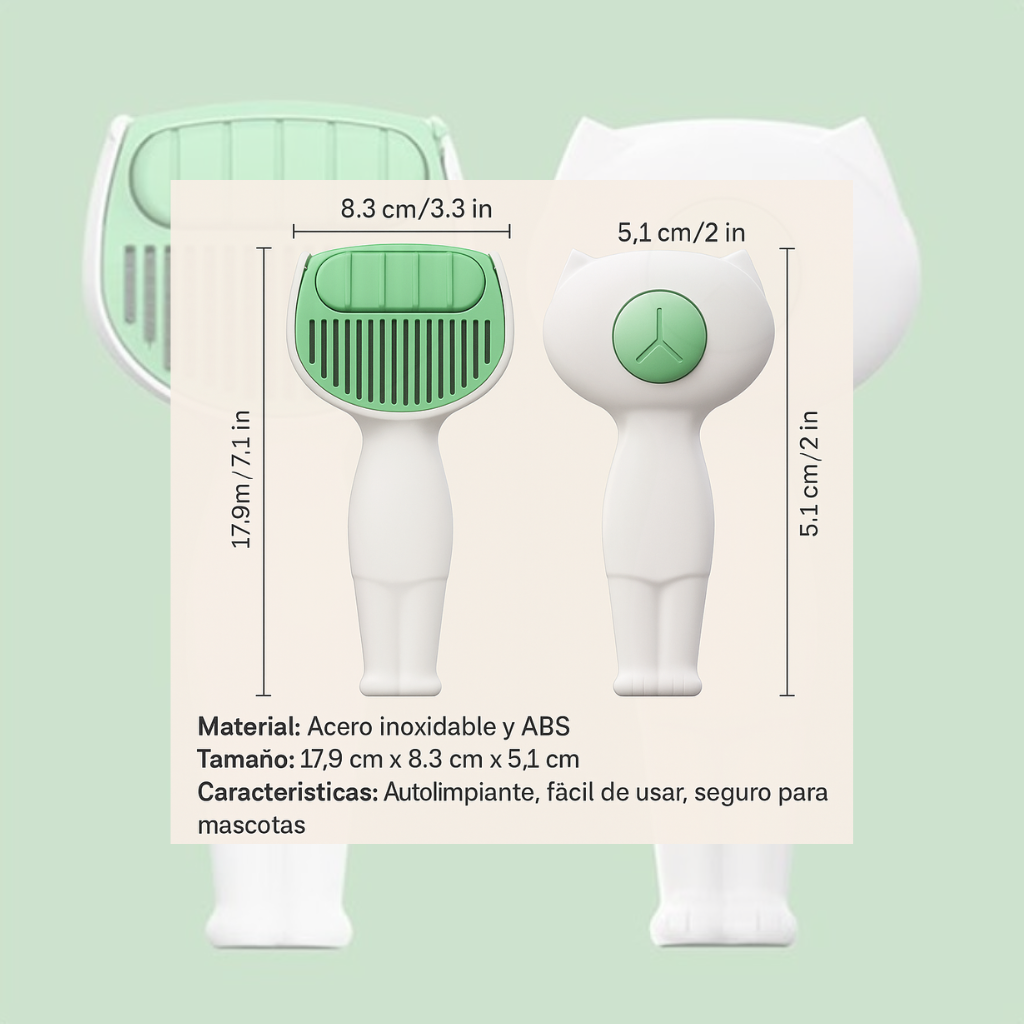 CEPILLO AUTOLIMPIANTE PARA MASCOTAS