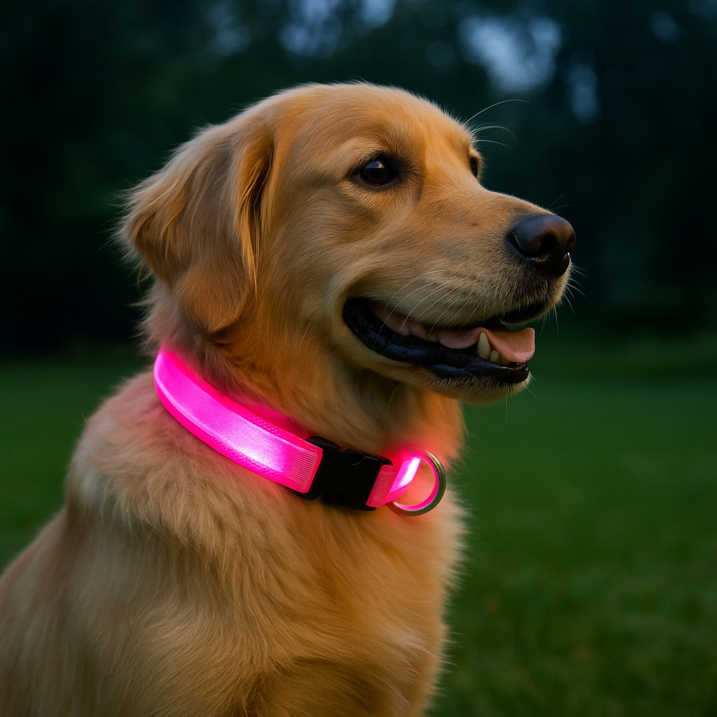 Collar LED Recargable con 3 modos de luz