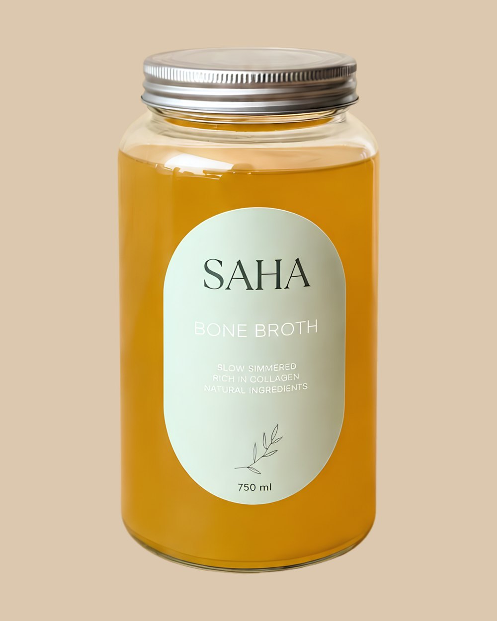 SAHA chicken broth, 700 ml, slow-simmered
